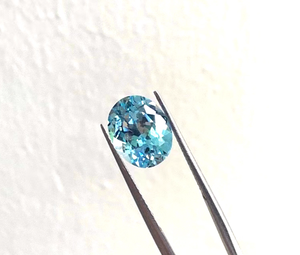 Topacio azul ovalado aguamarina piedra suelta piedra preciosa de color piedra central anillo colgante ajuste diario accesorios versátiles - Product Image 4