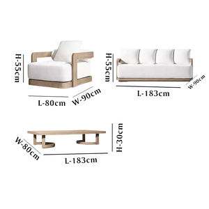 Offre Spéciale d'usine, canapé d'extérieur en teck, hôtel, jardin, cour, canapé, meubles de patio modernes - Product Image 6