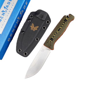 มีดพกพาใบตาย BM 15002/15017 Wilderness Survival พร้อมปลอกมีด สำหรับล่าสัตว์ กิจกรรมกลางแจ้ง ของขวัญ มีด G10 8Cr13Mov 4MM - Product Image 1