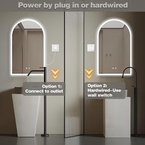 Venta al por mayor <span class=keywords><strong>diseño</strong></span> moderno luz LED arco retroiluminado espejo inteligente Irregular <span class=keywords><strong>para</strong></span> <span class=keywords><strong>baño</strong></span> ENVÍO DE LA GOTA EE. UU. Stock <span class=keywords><strong>para</strong></span> apartamento - Product Image 4