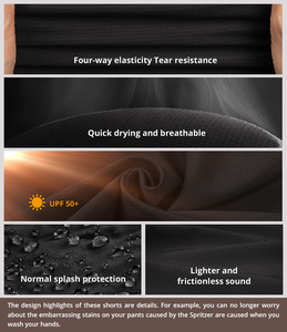 Erkek hızlı kuru balıkçılık açık dört yönlü esneklik için yırtılma direnci su geçirmez plaj yürüyüş eğitim kurulu kargo şort Mens - Product Image 5