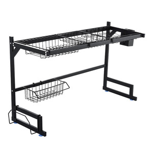 Multi-function Space Saver Black Cheap Over <strong>Sink</strong> 201 Stainless Steel Kitchen Bowl Knife <strong>Drainer</strong> - Product Image 1