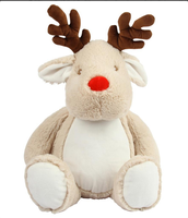 Jouets en peluche de Noël vierges pour sublimation, animaux en peluche personnalisés en gros : Père Noël, Bonhomme de neige, Ours, Renne, Pingouin