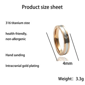 Fashion <b>Rings</b> <b>Titanium</b> Steel Letter <b>Ring</b> Prong Setting Unisex Gift Jewelry - Product Image 4