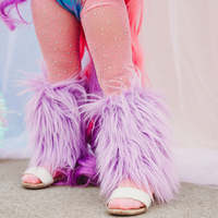 Nouveaux Cache-Bottes Moelleux d'Hiver en Fourrure pour Enfants, Chauffe-Jambes Doux pour Filles et Petits