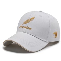 Gorra Deportiva Unisex de Poliéster 100% al por Mayor, Estilo Clásico con Visera Curva, Ajustable, Transpirable, Diseño de Espiga de Trigo, Estructurada