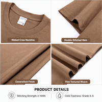 T-shirts brodés de créateur 300 GSM 100 % coton, graphiques personnalisés brodés, pour hommes, de marque premium, vente en gros par le fabricant