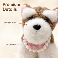 En gros Porte-clés chien en peluche, animaux en peluche Schnauzer, breloques de sac, ornements et pendentifs chiot de dessin animé pour sac à dos