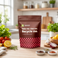 Fabricant de sachets souples personnalisés, étanches, résistants à l'humidité, refermables, pour chewing-gum, aliments pour bébés, chips de pommes de terre