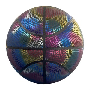 Aolan Custom Fluorescent Basketball Hygroscopic &amp; <strong>Reflective</strong> Outdoor Use Luminescent PU Fluorescent <strong>Ball</strong> - Product Image 3