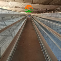 Un type 96/120/128/160 oiseaux cage de couche de poulet équipement automatisé d'alimentation des animaux pour les poules pondeuses