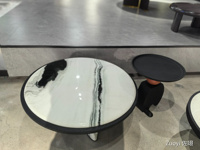 Ensemble de tables d'appoint modernes en marbre avec piédestal au design artistique pour mobilier de salon de luxe, usine OEM