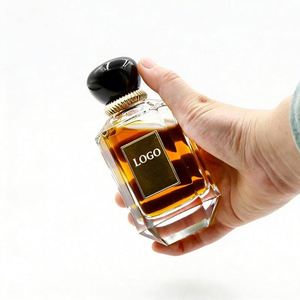 Wholesale Irregular Glass <b>Perfume</b> Bottle 30ml 50ml 100ml Empty with Pump <b>Atomizer</b> & Black Round Cap - Product Image 1