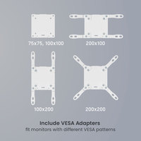 Bras de moniteur de jeu à double ressort à gaz monté sur poteau Armada Heavy Duty LDT101-C024P 24-57 pouces 27 kg, support de moniteur de jeu ultra-large