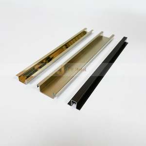 LL300 Bande décorative en acier inoxydable pour carrelage céramique, profilé de bord moderne personnalisé, finition miroir Or PVD, pour carreaux et accessoires 316 304 - Product Image 3