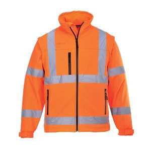 PORTWEST - S428ORRL <b>Hi</b>-<b>vis</b> <b>Softshell</b> (3L) orange <b>jacket</b> - EAN 5036108161300 <b>HI</b>-<b>VIS</b> WORKWEAR - Product Image 1