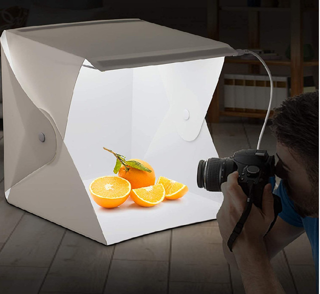 KAMPHO 6 Colors Backdrops Lightweight Portable Folding 20cm Mini Photo Light Box Tent for Necklaces, Rings, Watch, Cosmetics