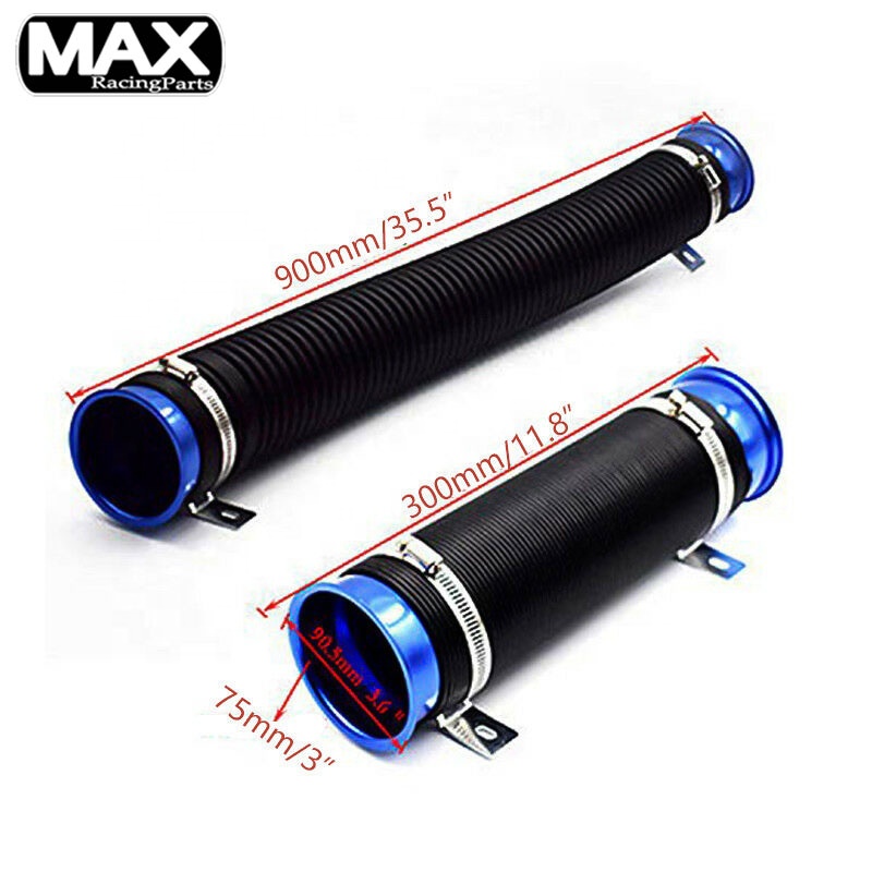 X AUTOHAUX Tubo Silicone Universale 38mm X 100mm Nero/Rosso Con Fascette – Per Raffreddamento Motore, Turbo, Intercooler