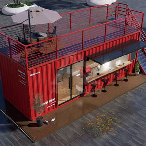 Maison conteneur modulaire à deux étages pour influenceurs, avec façade commerciale, utilisable comme boutique ou hall d'exposition, pour petite ville - Product Image 2