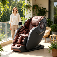 Fauteuil de massage compact à distance zéro avec 5 cm d'espace libre, gain de place, massage complet du corps, gravité zéro, shiatsu