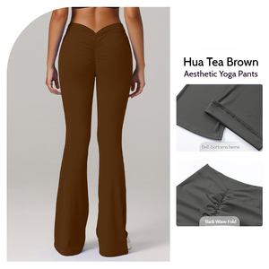 Leggings de yoga pour femmes, pantalons de fitness confortables, pantalons évasés avec logo personnalisé, pantalons de yoga et de pilates - Product Image 3