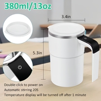 Taza de Café Eléctrica de Cerámica Recargable y Portátil, Moderna, con Función de Autoagitación Magnética Rotatoria, USB, para el Hogar
