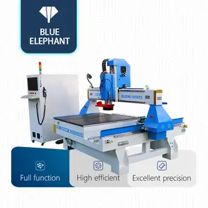 Hot selling pop-ups Mini 1212 4x4 4 Axis Linear ATC CNC Router with Rotary Device automatic blue elephant wood carving cnc