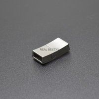 2025 Logo personnalisé trou: 8*3mm cordon en acier inoxydable Double fermoirs d'assurance pour Bracelet collier bricolage faisant des connecteurs de boucle