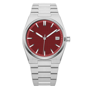 Nueva moda luminosa Simple elegante 5atm impermeable <span class=keywords><strong>Relojes</strong></span> <span class=keywords><strong>Para</strong></span> personalizar esfera texturizada reloj de acero inoxidable dorado - Product Image 3
