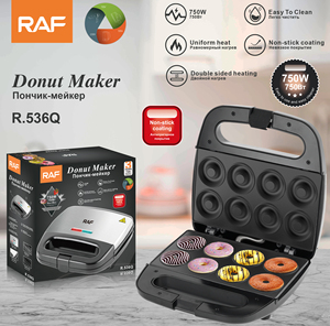Máquina para Hacer Mini Donuts RAF de 8 Piezas, Fácil, Rápida, Portátil, Manual, para Hacer Waffles y Donuts, RAF RAF 8 PC - Product Image 3