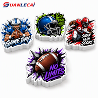 Autocollants en vinyle découpés sur mesure sur le thème du football américain, imperméables, individuels, adhésifs durables pour coque de téléphone, casque