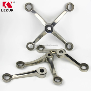 Offerta Speciale: Connettore a <span class=keywords><strong>Ragno</strong></span> Ausiliario Tipo K in Acciaio Inox 316 a 4 Bracci, 200mm, per Fissaggio a Parete in Vetro - Product Image 2