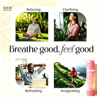 Inhalateur nasal à la pêche pour soulager les migraines et les nausées, fabriqué en Chine avec des huiles essentielles biologiques, pour les maux de tête de tension