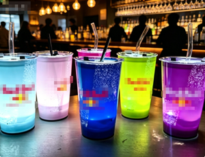 Vasos luminosos DAMAI con logotipo personalizado, activados por agua, con luz LED intermitente, muy vendidos. - Product Image 5