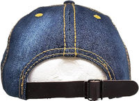 Casquette de baseball en jean personnalisée avec strass, pour femme, tendance, pour l'extérieur et les voyages, avec strass brillants