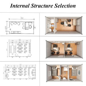 Maison de conteneur préfabriquée de luxe détachable de 20 pieds, type capsule, pour bureau ou salon, pour urgences médicales et habitation d'urgence, style <span class=keywords><strong>africain</strong></span> - Product Image 2