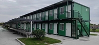 Portable 2 étages extensible conteneur maison préfabriquée petite maison Mini appartements pliables Villas hôpitaux panneau sandwich en acier