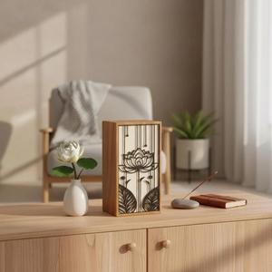 Super Selling Laser Cut Cremation <b>Box</b> with American Style Handmade Wooden Cremation Urn For Human Ash By Exporters - Product Image 3