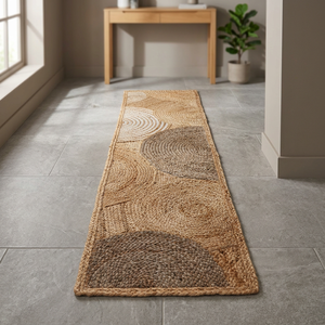 Handcrafted 100% <b>Natural</b> Braided Jute Area <b>Rug</b> Eco-Friendly Reversible Farmhouse Floor Carpet for Living Room Wholesale Custom S - Product Image 2