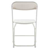 Chaise pliante portable en plastique blanc avec structure métallique, empilable, imperméable, design moderne, pour événements et hôtels, usage intérieur - Vente en gros