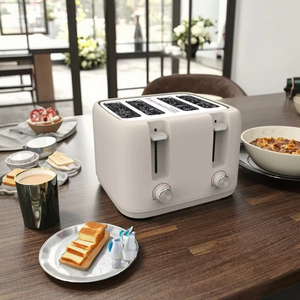 <span class=keywords><strong>Grille</strong></span>-<span class=keywords><strong>pain</strong></span> électrique 4 tranches avec contrôle de température à 6 niveaux, fentes extra larges pour bagels et tranches plus épaisses, usage domestique et hôtelier - Product Image 4