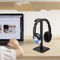 Support de casque universel deux-en-un en alliage d'aluminium et plastique pour ordinateur, idéal pour le gaming et la suspension sur écran de bureau