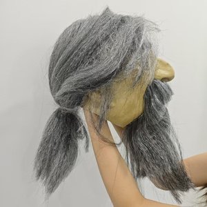 <span class=keywords><strong>Masque</strong></span> d'homme âgé effrayant pour Halloween, en <span class=keywords><strong>latex</strong></span>, visage d'horreur <span class=keywords><strong>avec</strong></span> de longs <span class=keywords><strong>cheveux</strong></span> et une barbe, accessoire de costume <span class=keywords><strong>réaliste</strong></span> pour fête - Product Image 4