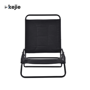 Silla de Playa Plegable de Metal Negra Portátil Kejie, Diseño Moderno para Exteriores, Muebles de Jardín - Product Image 1