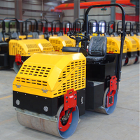 Mini-compacteur routier 1 tonne à entraînement hydraulique pour la compactation de l'asphalte et du sol