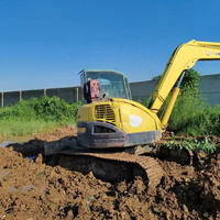 Mini-excavatrice Yanmar Vio75 d'origine japonaise de 7 tonnes, moteur diesel, fournisseur d'excavatrices d'occasion japonaises de 75 tonnes, Vio75-b