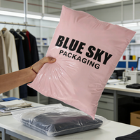 Sacs d'expédition en polyéthylène recyclables personnalisés OEM/ODM pour vêtements, sacs de livraison en plastique rose de haute qualité