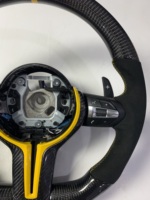 Volant sport en cuir et fibre de carbone à 3 branches pour E36 pour voitures F10/F18/F11/F12/F30-F35/F20/E90/X1-X6/M2-M6