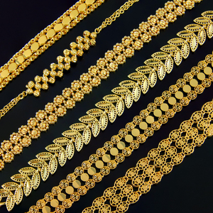 Hot Selling Fashion <b>Bracelet</b> Jewelry 21k Gold Plated Beads Bridal Wedding <b>Adjustable</b> <b>Bracelets</b> for Women Event Party - Product Image 5