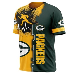 Camiseta Deportiva de Verano para Hombre, de Secado Rápido, Transpirable, Impermeable, de Manga Corta, con Estampado Digital, Cuello Redondo, Informal - Product Image 3